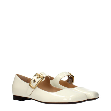 Balere Chloé din piele bej