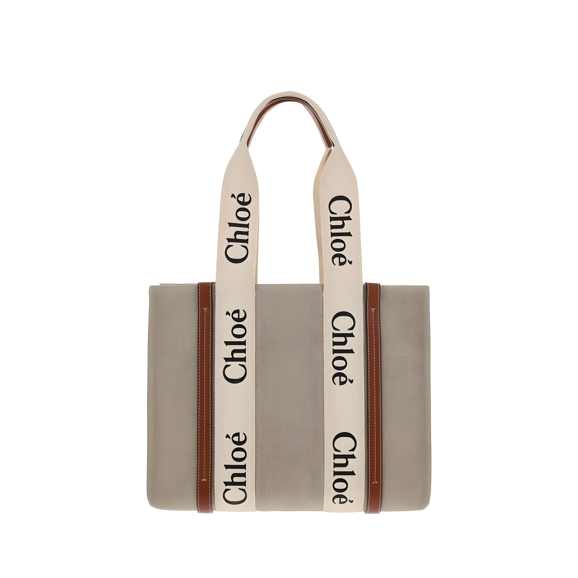 Chloé Beige Linen Handbag