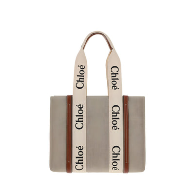 Chloé Beige Linen Handbag