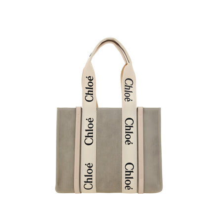 Chloé Beige Linen Handbag