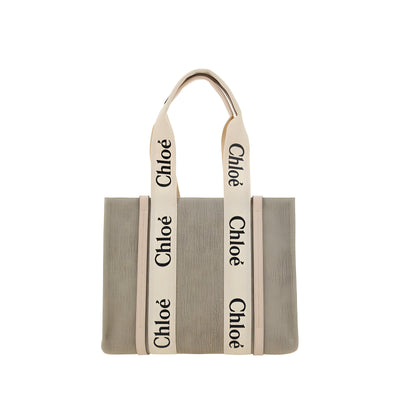 Chloé Beige Linen Handbag