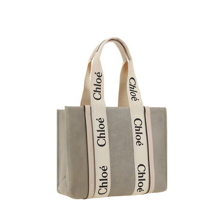 Chloé Beige Linen Handbag