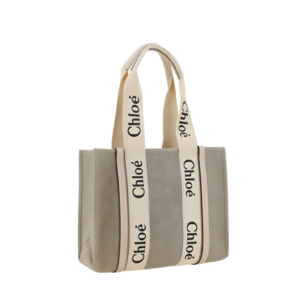 Chloé Beige Linen Handbag