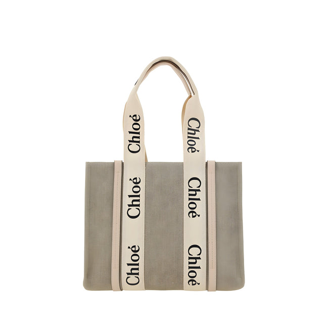 Chloé Beige Linen Handbag