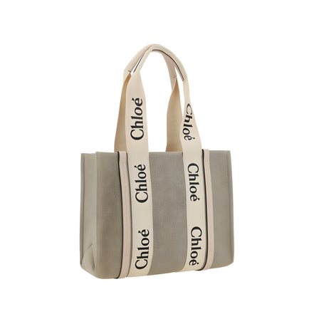 Chloé Beige Linen Handbag