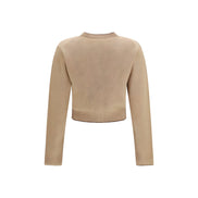 Cardigan Chloé bej din lână