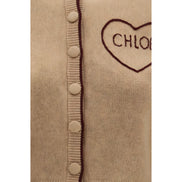 Cardigan Chloé bej din lână
