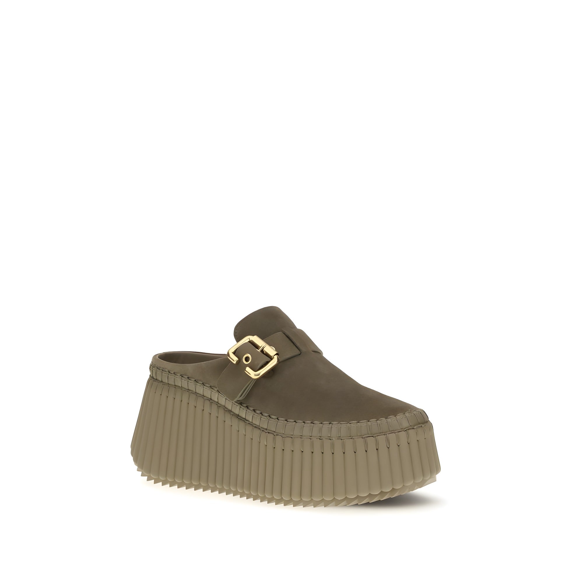 Chloé Bicolor Calf Leather Mules