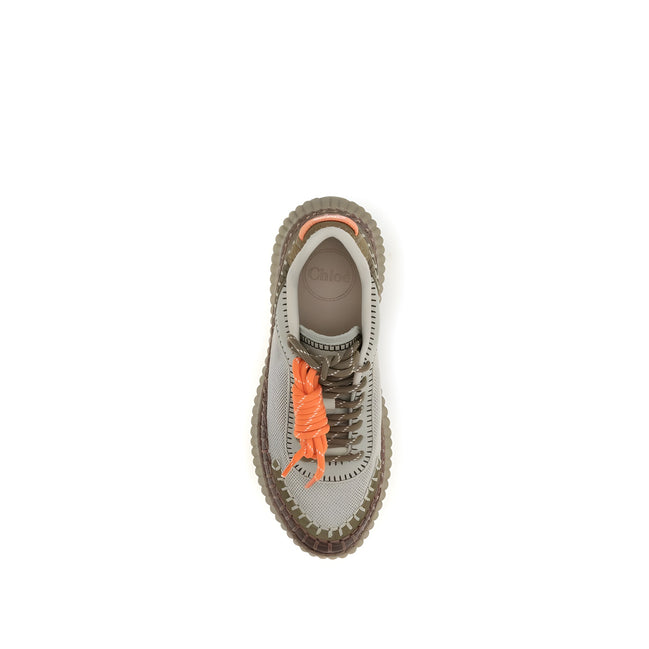 Chloé Bicolor Polyurethane Athletic Sneakers
