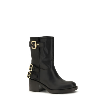 Chloé Black Leather Ankle Boots