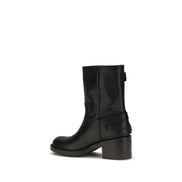 Chloé Black Leather Ankle Boots