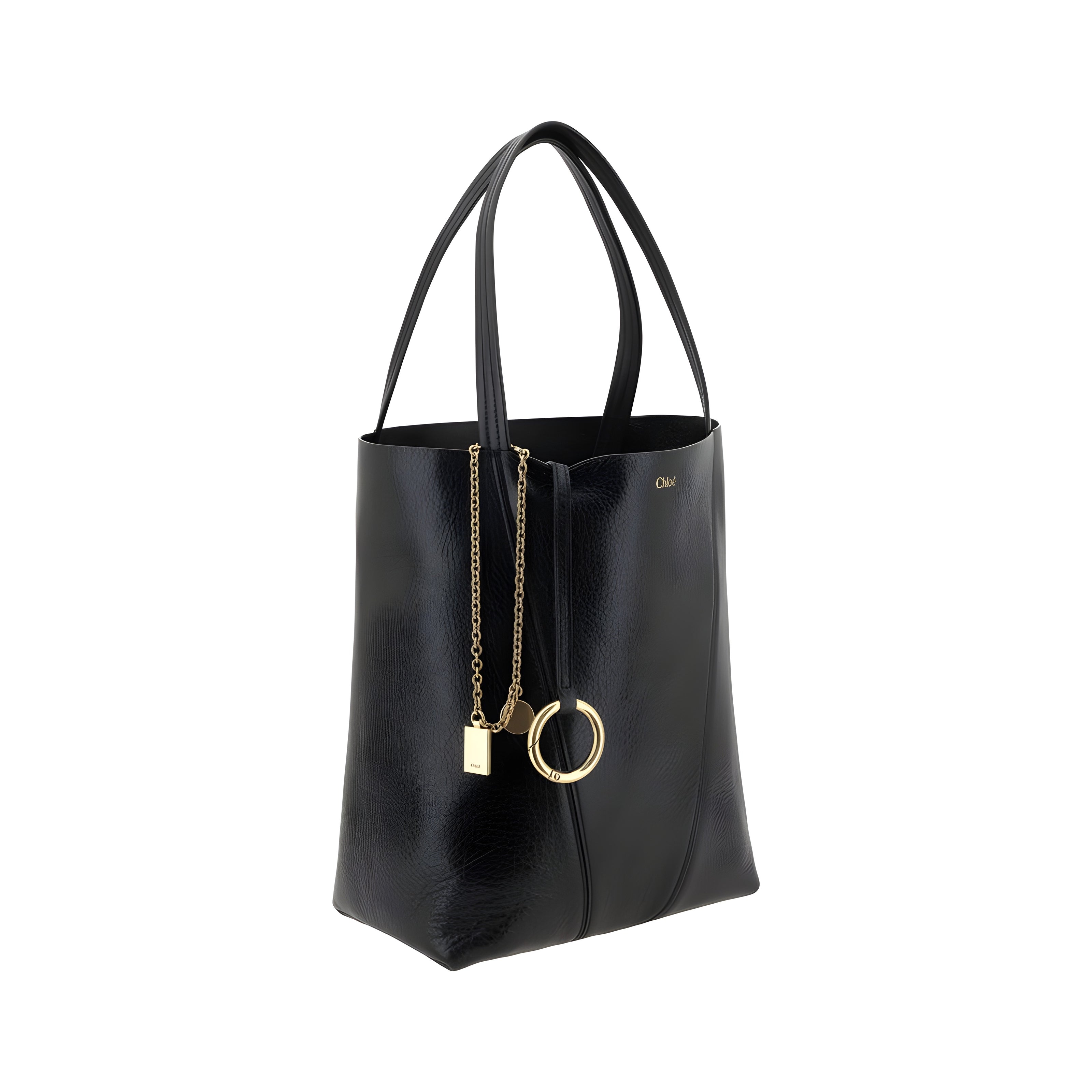 Geantă de umăr Chloé Black Spin