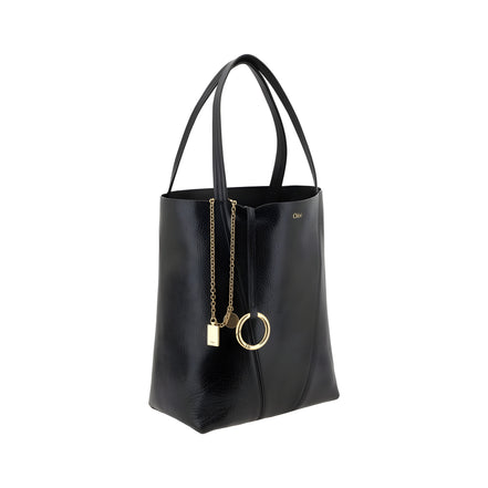 Geantă de umăr Chloé Black Spin