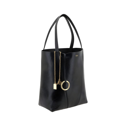 Geantă de umăr Chloé Black Spin