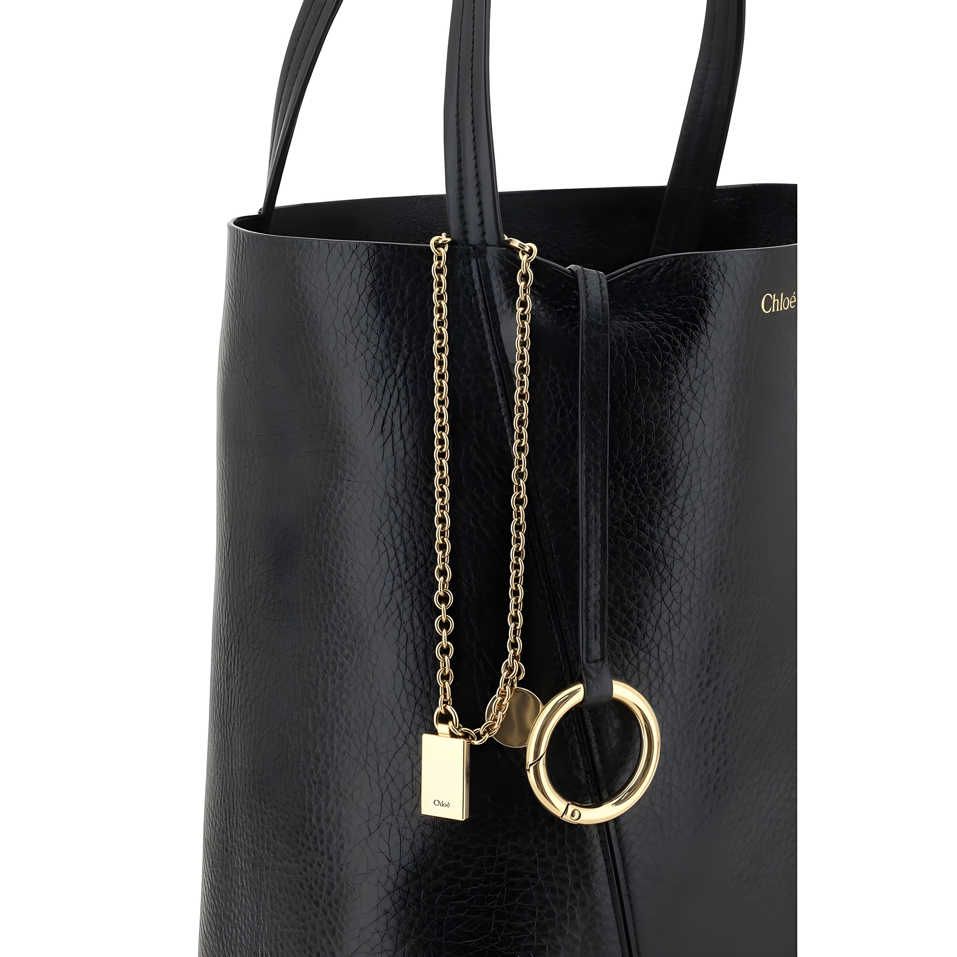Geantă de umăr Chloé Black Spin