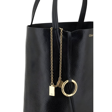 Geantă de umăr Chloé Black Spin
