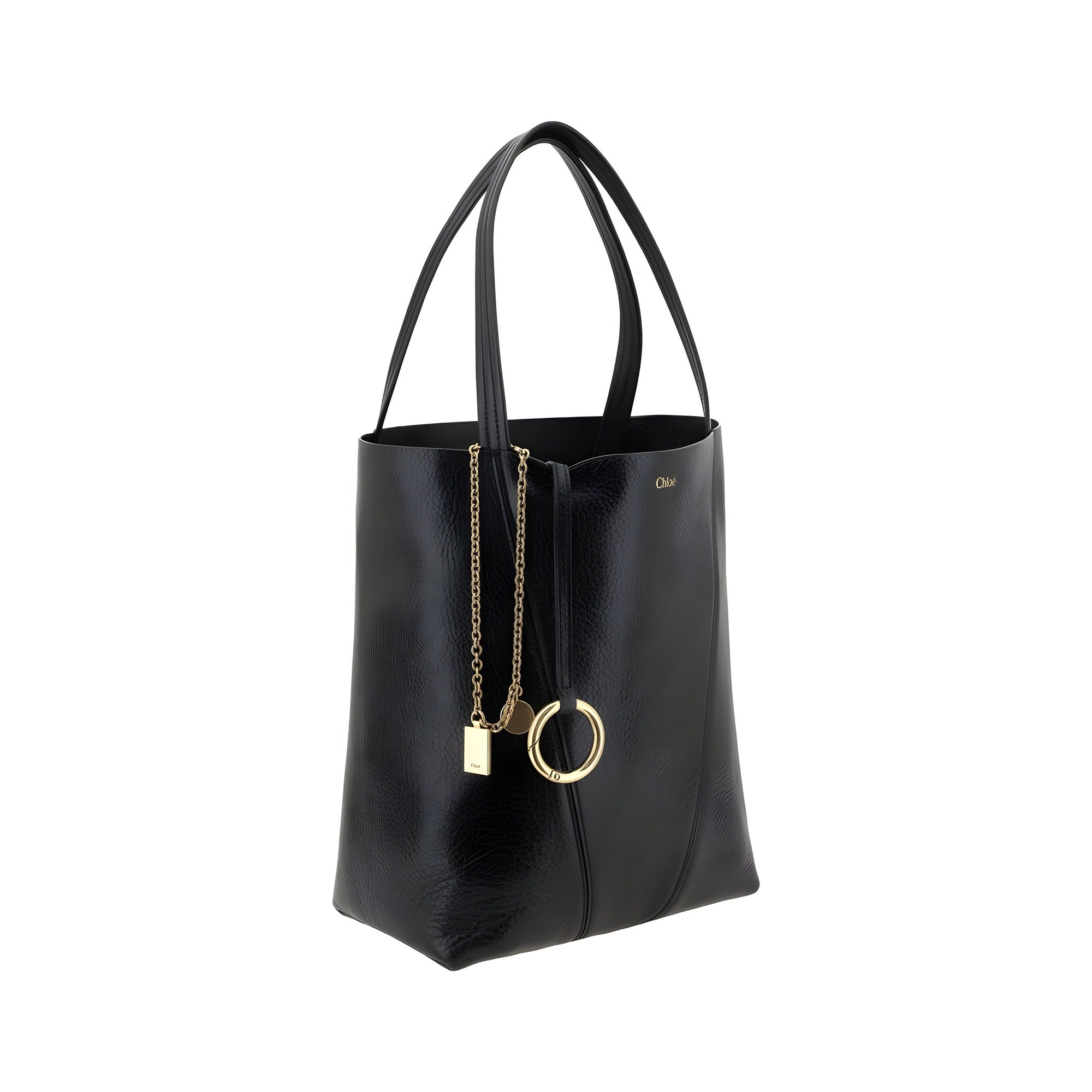 Geantă de umăr Chloé Black Spin