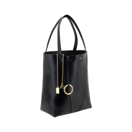 Geantă de umăr Chloé Black Spin