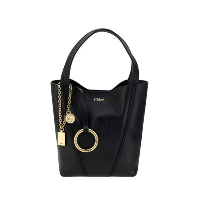 Geantă de umăr mini Chloé Black Spin