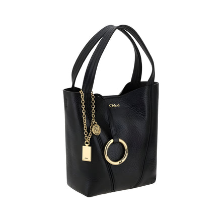 Geantă de umăr mini Chloé Black Spin