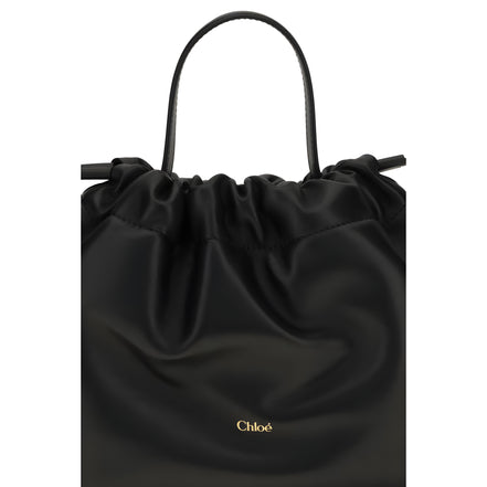 Geantă de umăr Chloé din piele neagră