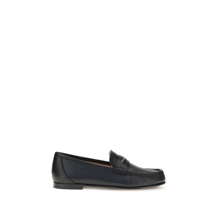 Mocasini slip-on Chloé din piele neagră