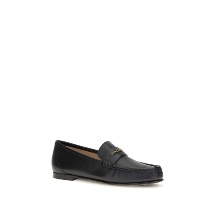 Mocasini slip-on Chloé din piele neagră