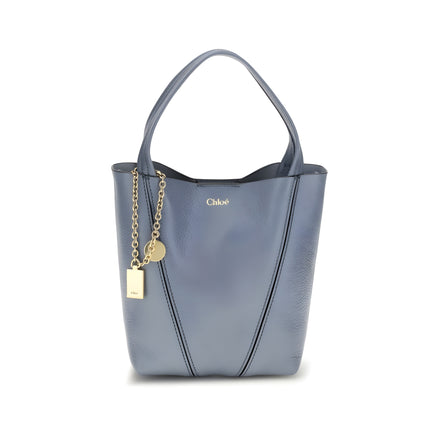 Geantă de umăr Chloé Blue din piele de vițel
