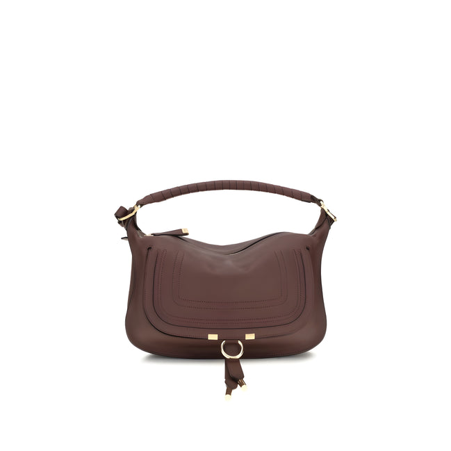 Geantă de umăr mică Chloé Bordeaux Marcie