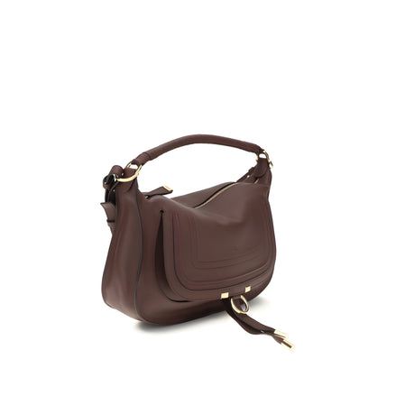 Geantă de umăr mică Chloé Bordeaux Marcie