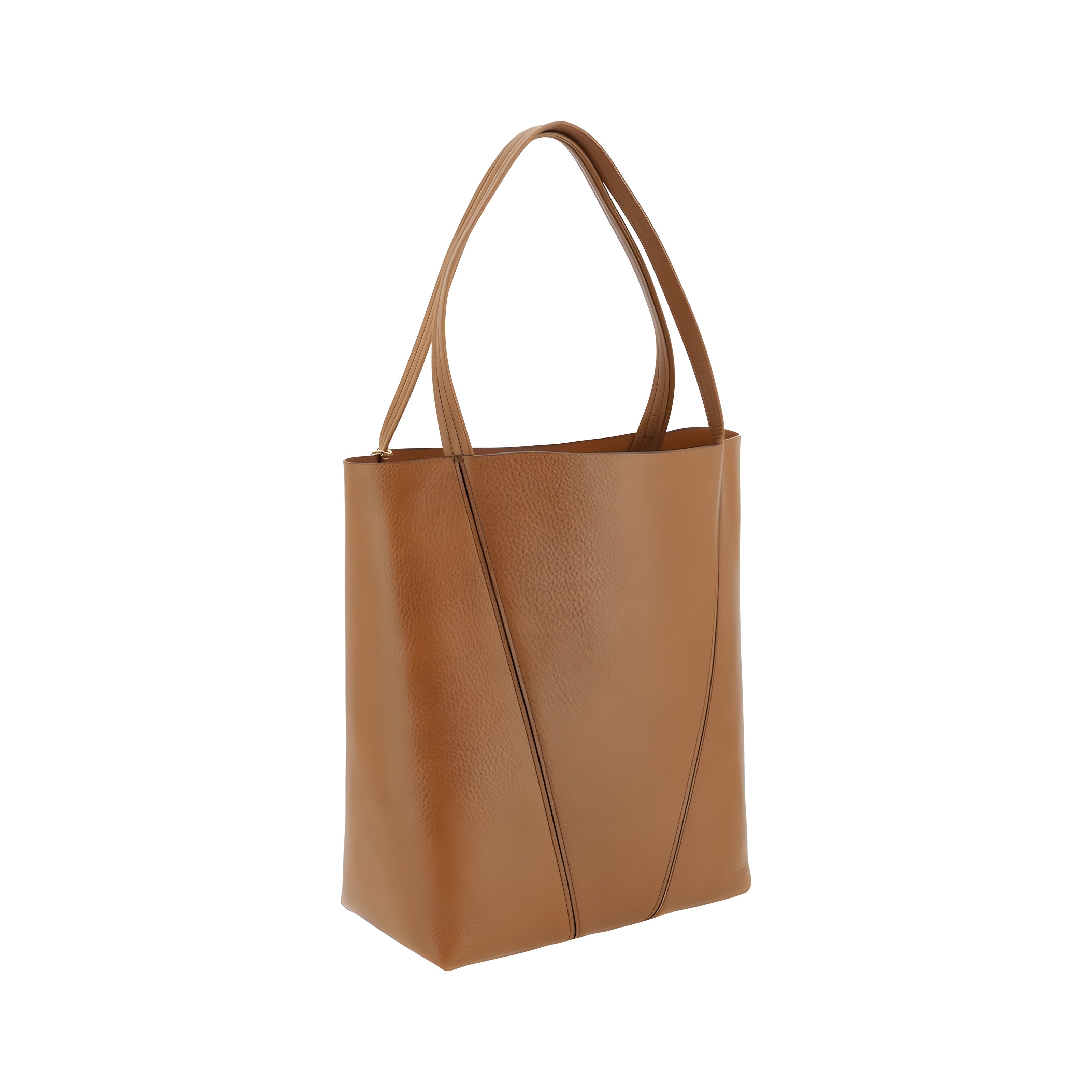 Geantă de umăr Chloé Brown Spin Medium