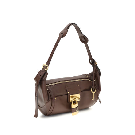 Geantă de umăr mică Chloé Brown Paddington