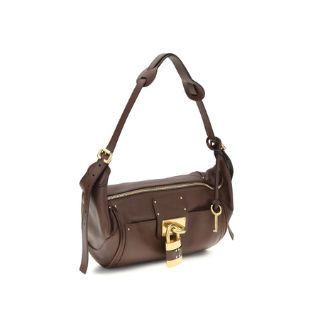 Geantă de umăr mică Chloé Brown Paddington