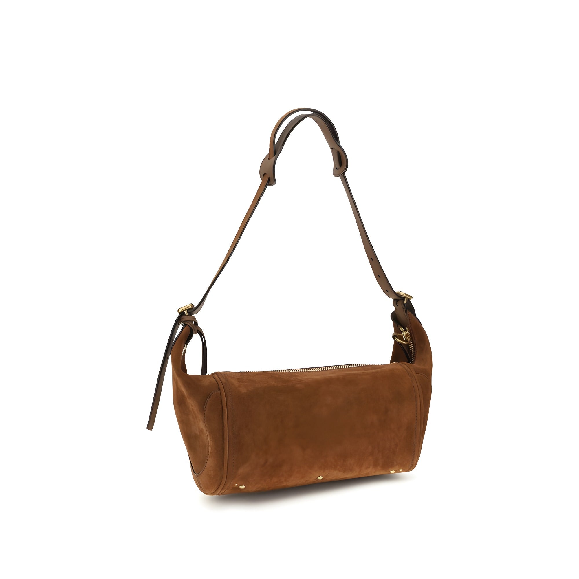 Geantă de umăr Chloé din piele de vițel, maro