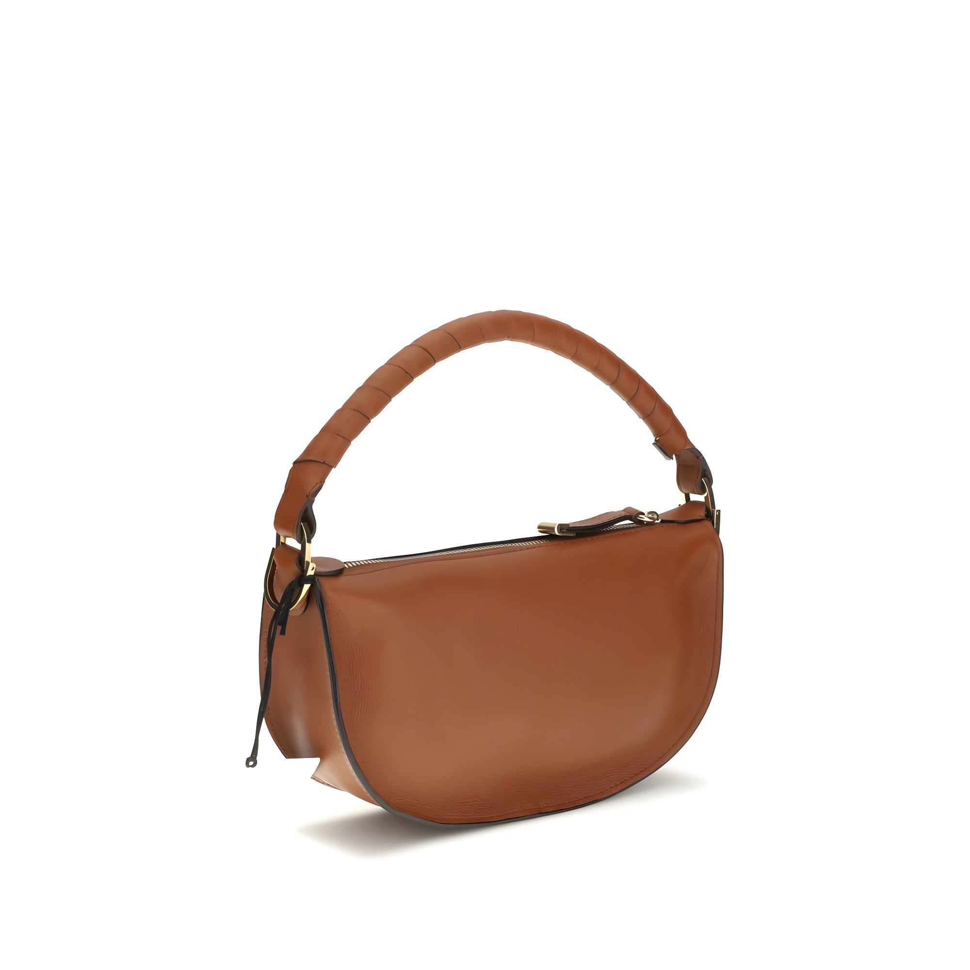 Geantă de umăr Chloé din piele de vițel maro