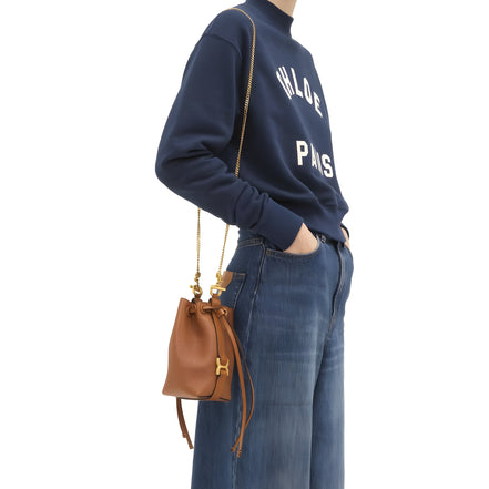Geantă bucket Chloé Brown