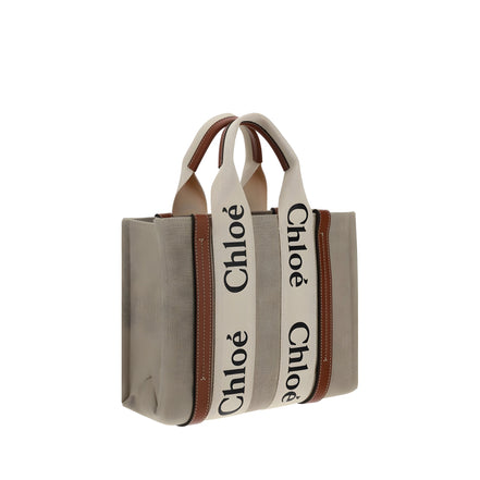 Chloé Brown Linen Handbag