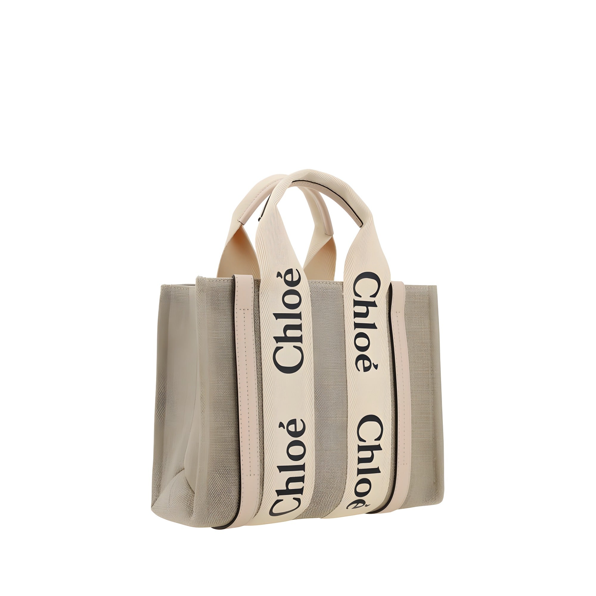 Chloé Brown Linen Handbag