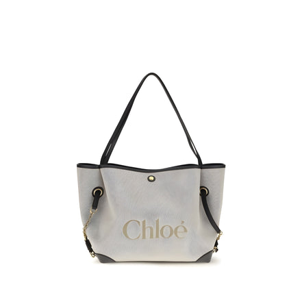 Chloé Gray Cotton Shoulder Bag