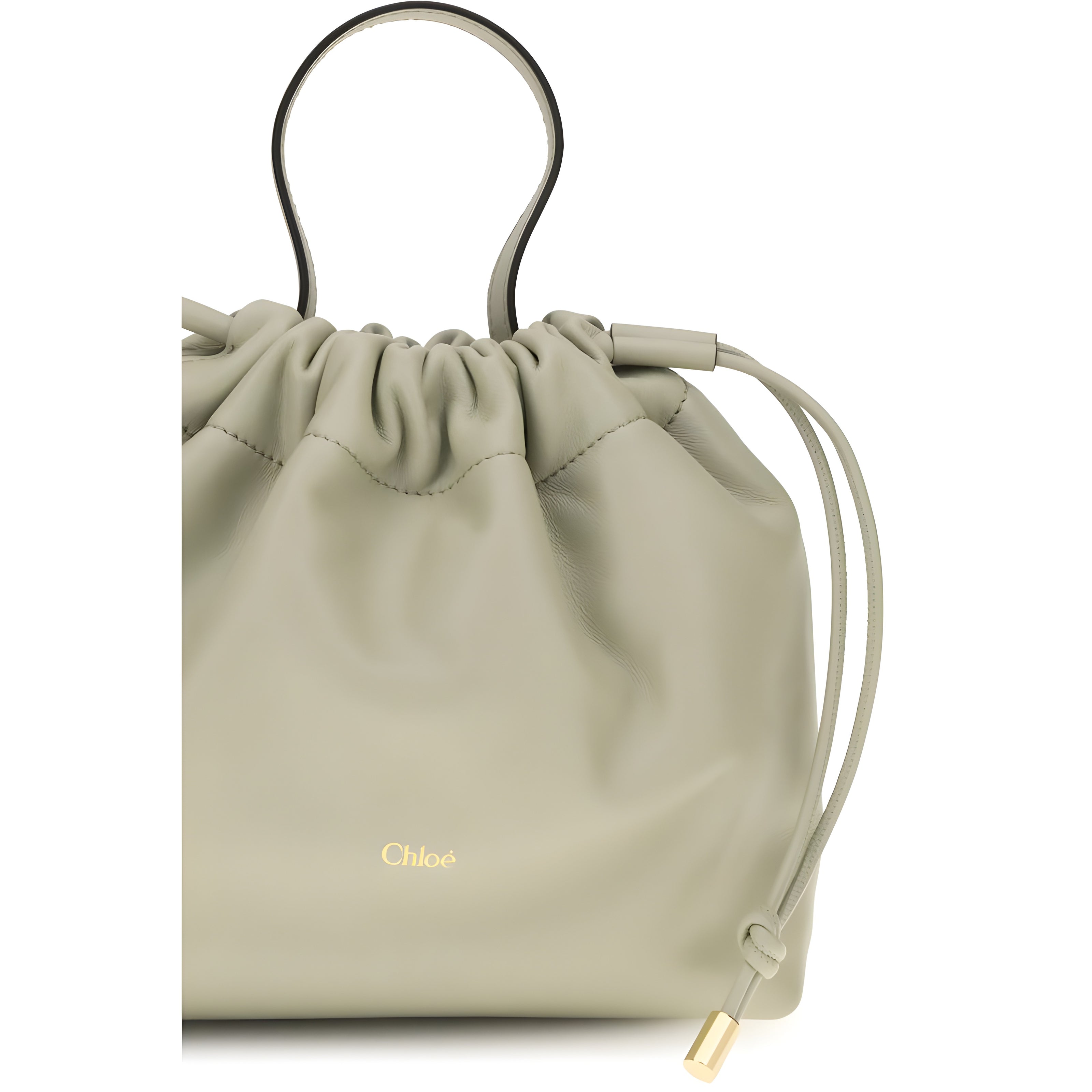 Chloé Gray Leather Shoulder Bag