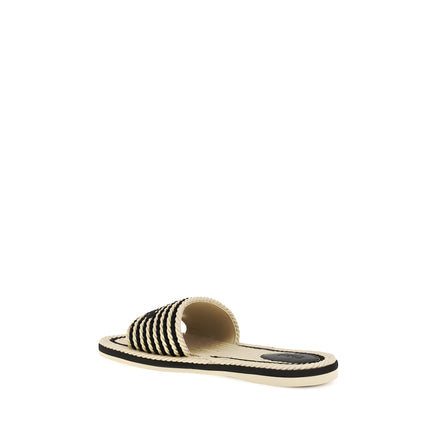 Sandale plate Chloé din piele multicoloră