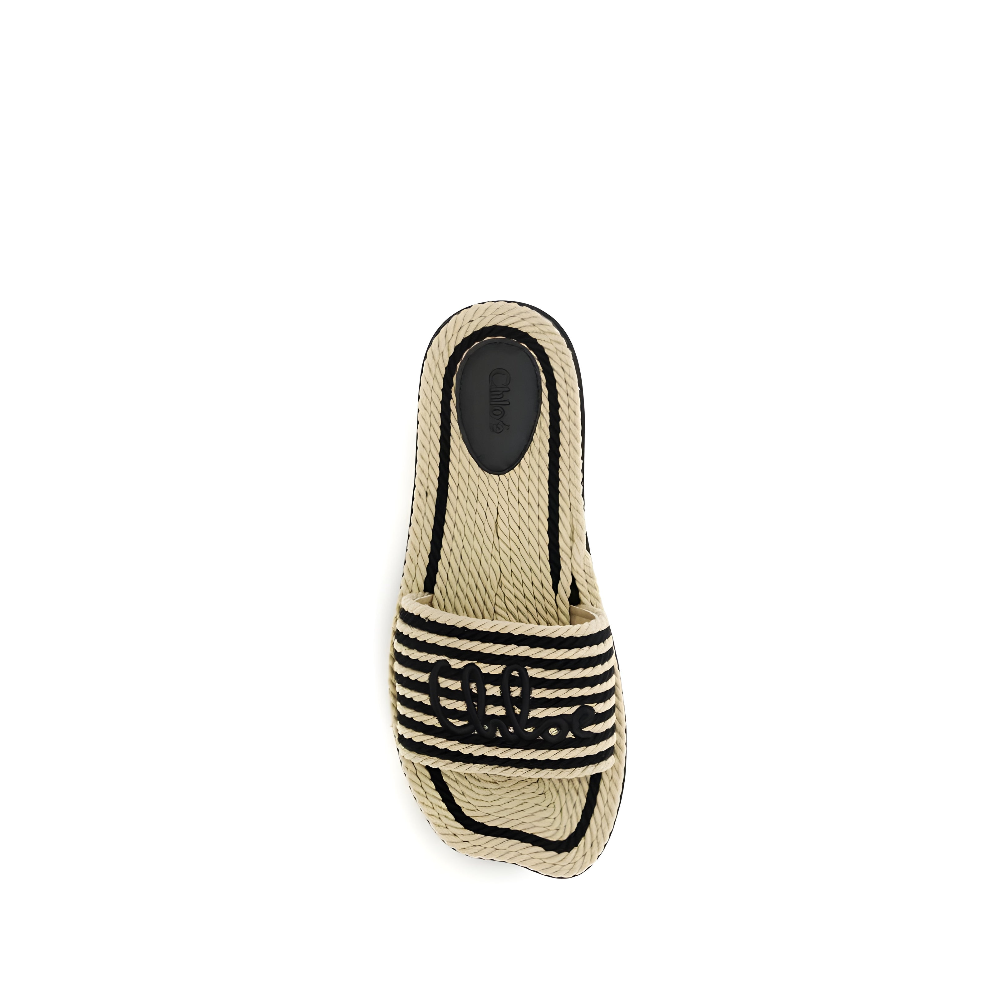 Sandale plate Chloé din piele multicoloră