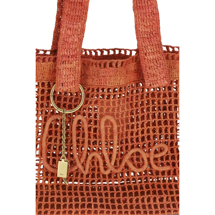 Geantă de umăr Chloé din rafie multicoloră