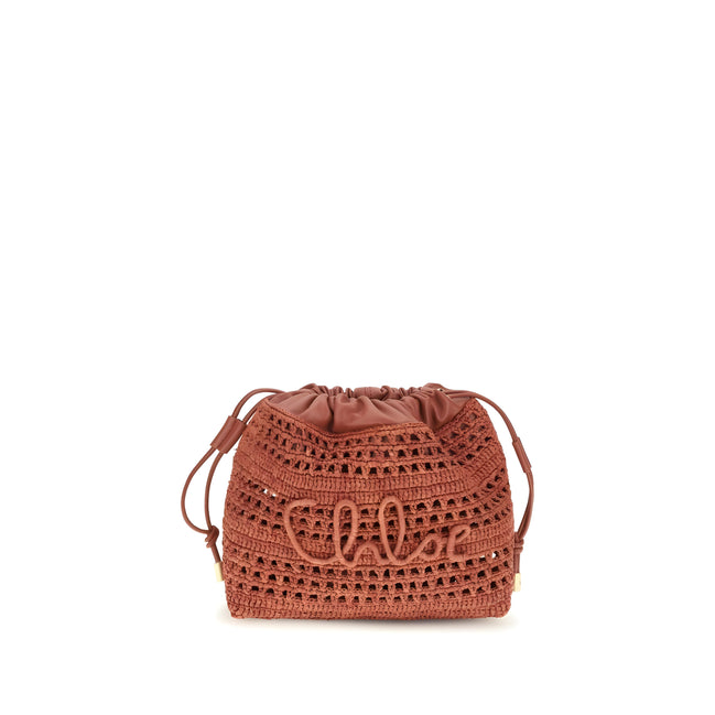 Geantă de umăr Chloé multicoloră din rafie