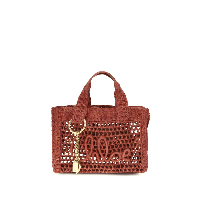 Geantă de umăr Chloé din rafie multicoloră