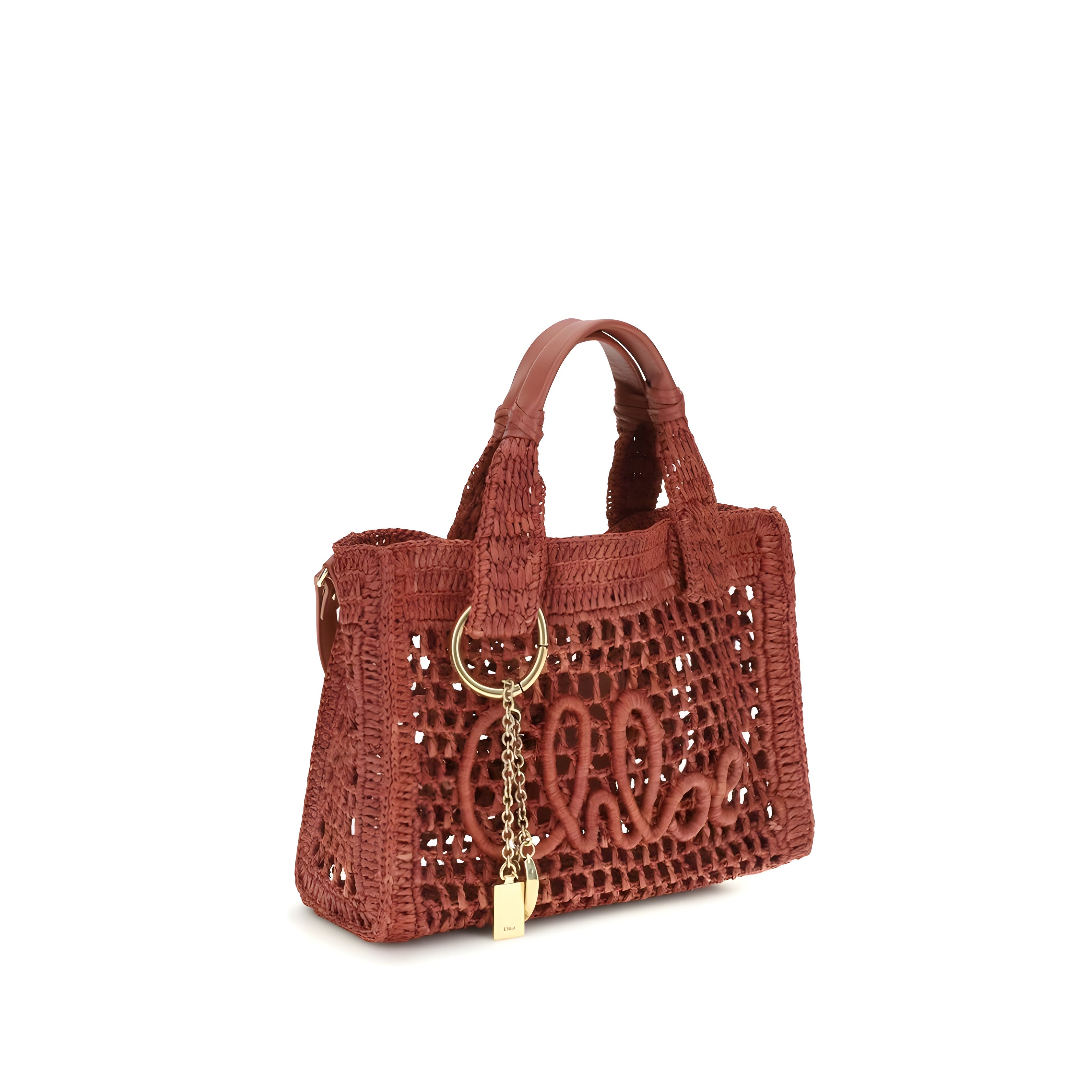 Geantă de umăr Chloé din rafie multicoloră