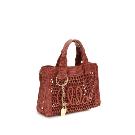Geantă de umăr Chloé din rafie multicoloră