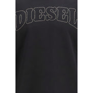 Bluză de molton neagră Diesel din bumbac