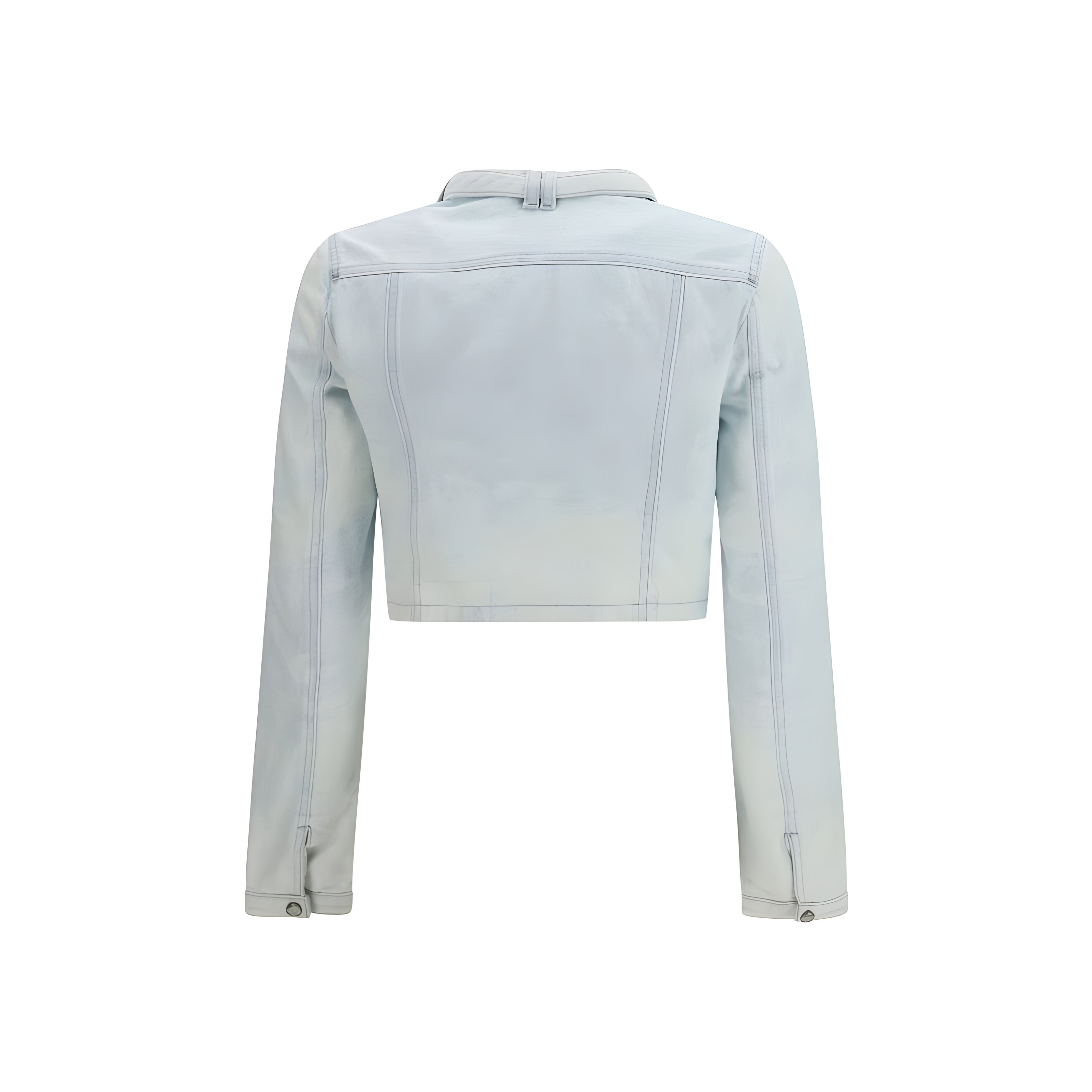 Diesel Blue Cotton Biker Jacket