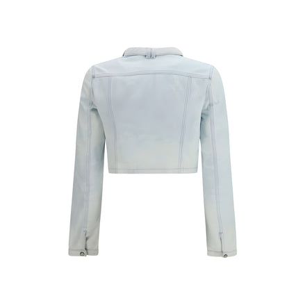 Diesel Blue Cotton Biker Jacket